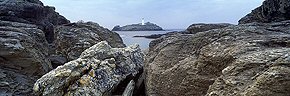 on the rocks, godrevy lighthouse