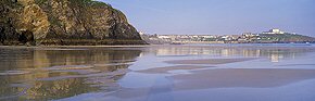 reflections at tolcarne bay, newquay