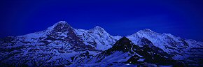 eiger, monch and jungfrau at night