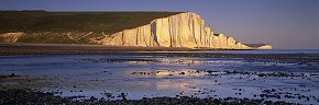 evening light on the seven sisters