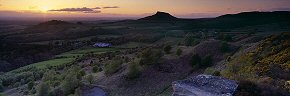 sunset over roseberry from gribdale