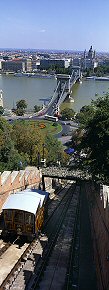 funicular railway and chain bridge, budapest