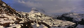 snow on the path to suilven