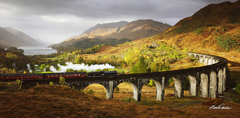 jacobite on glenfinnan viaduct card