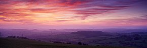 sunset, eggardon hill, dorset
