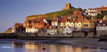 peaceful east cliff whitby card